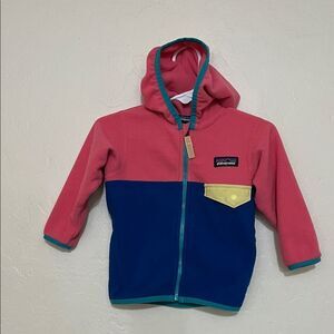 Patagonia Kids' Baby Multi Colored Fleece Zip Up Pocket Hoodie Outdoor
